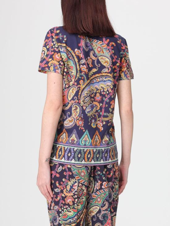 26SS 에트로 반팔 티셔츠 WRMA0006AKH26 X0883 Blue - ETRO