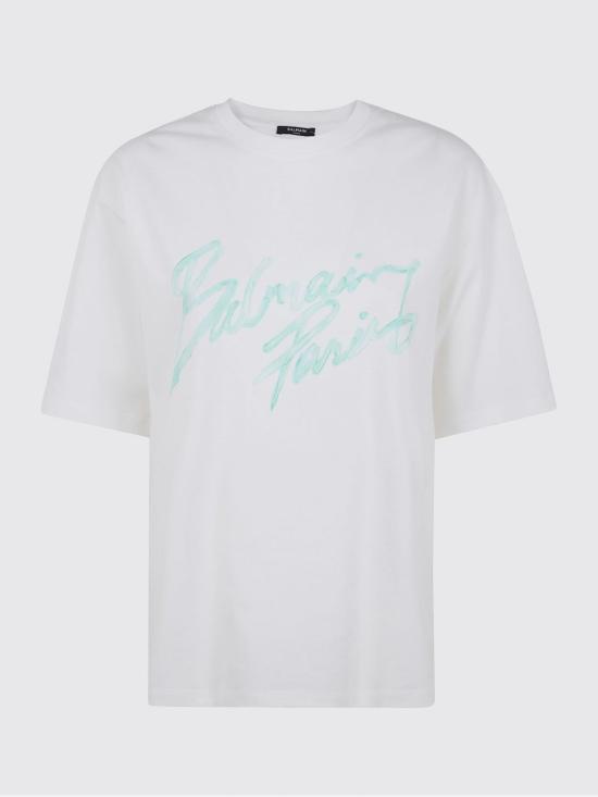 26SS 발망 반팔 티셔츠 GF1EG110BD41 GXF White - BALMAIN