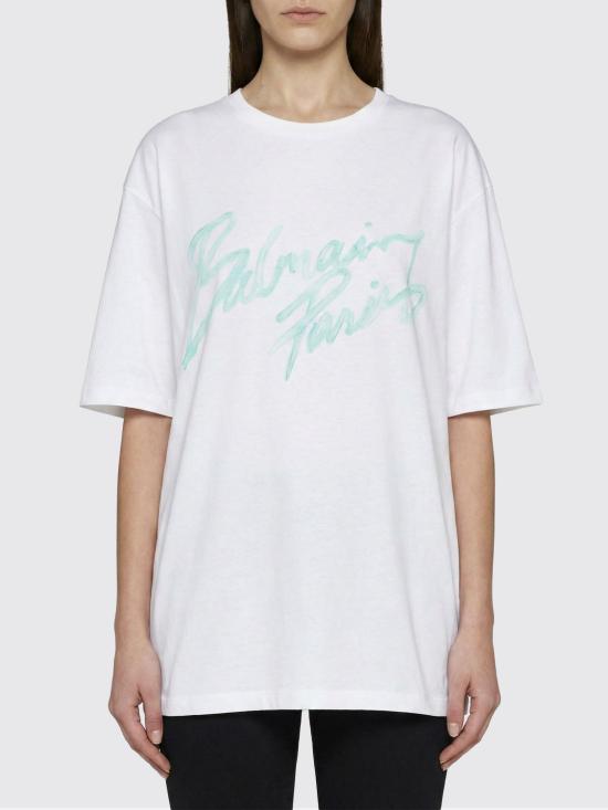 26SS 발망 반팔 티셔츠 GF1EG110BD41 GXF White