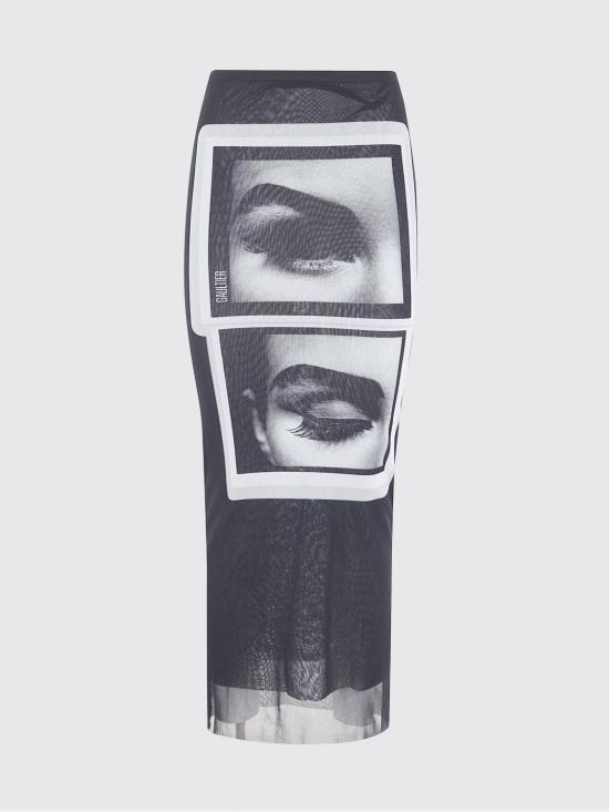 26SS 장 폴 고티에 롱 스커트 2601WSK042M021P 000201 Black - JEAN PAUL GAULTIER