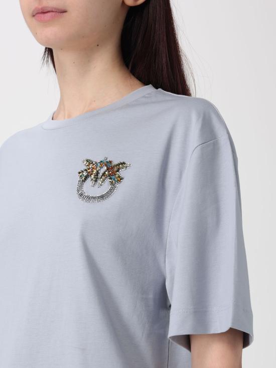 26SS 핑코 반팔 티셔츠 105526A33F E87 Blue - PINKO