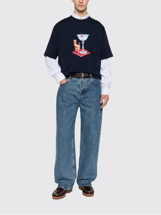 26SS 드롤드무슈 반팔 티셔츠 JTS291CO002 Navy - DROLE DE MONSIEUR