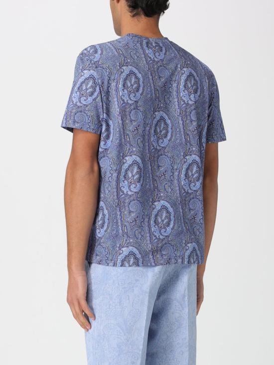 26SS 에트로 반팔 티셔츠 MRMA0002AKG33 X0883 Blue - ETRO