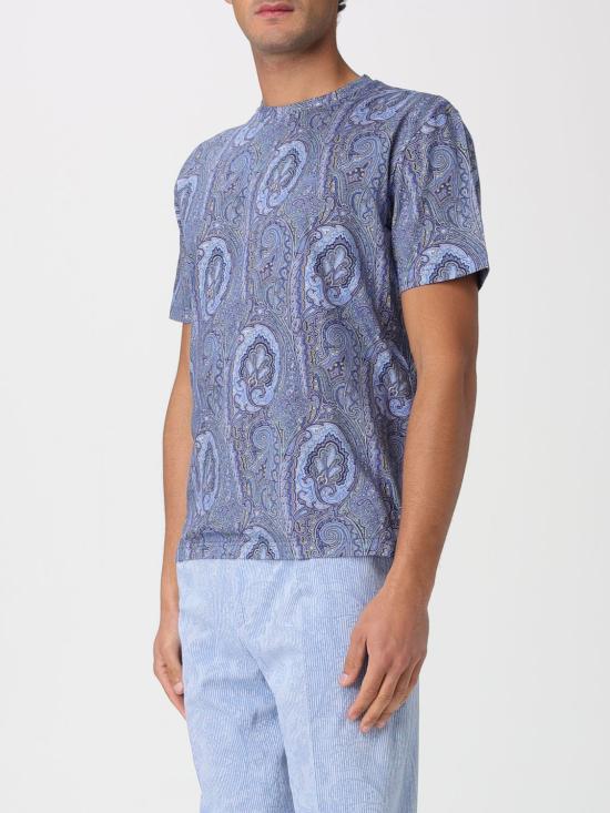 26SS 에트로 반팔 티셔츠 MRMA0002AKG33 X0883 Blue - ETRO