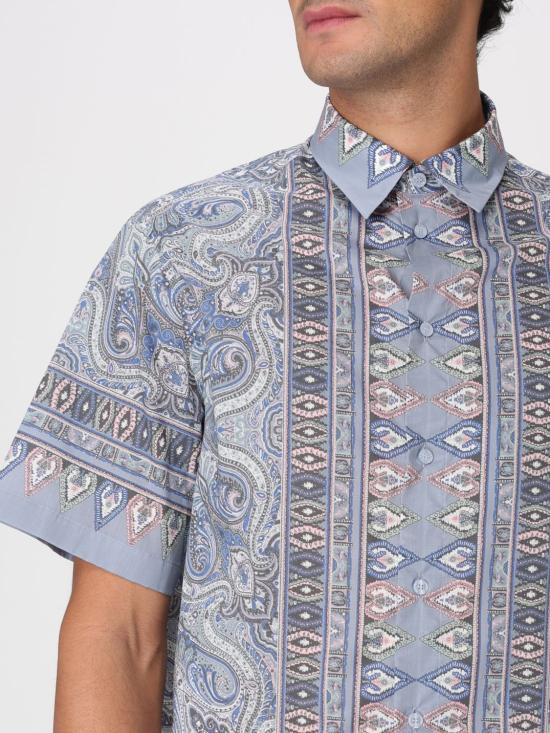 26SS 에트로 반팔 셔츠 MRIC001199SP5J4 X0880 Blue - ETRO