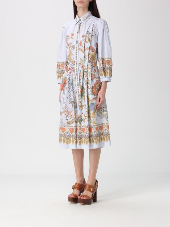 26SS 에트로 플로럴 셔츠 미디 드레스 WRHA025899SP5I5 X0882 Blue - ETRO