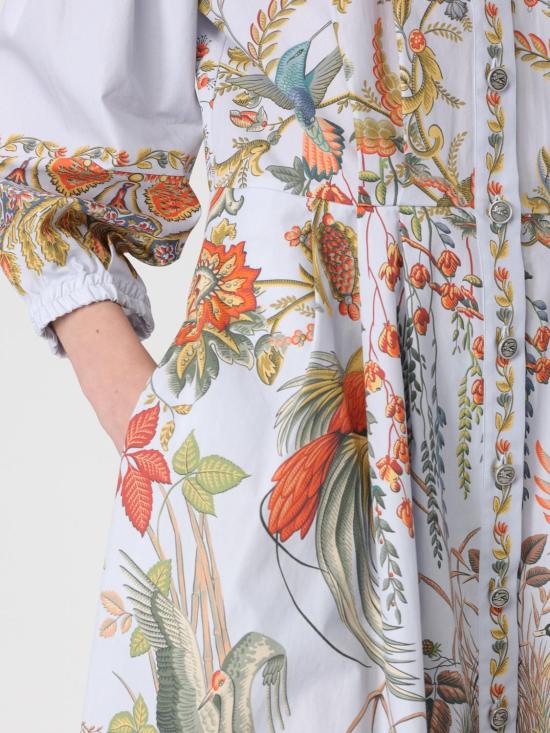 26SS 에트로 플로럴 셔츠 미디 드레스 WRHA025899SP5I5 X0882 Blue - ETRO