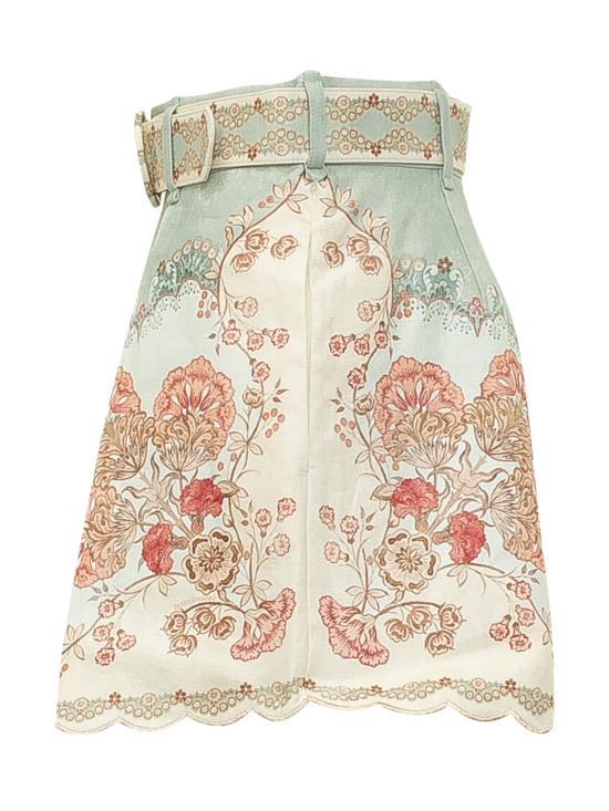 26SS 짐머만 숏팬츠 4558ARS263 WPFM WALLPAPER FLORAL MINT - ZIMMERMANN