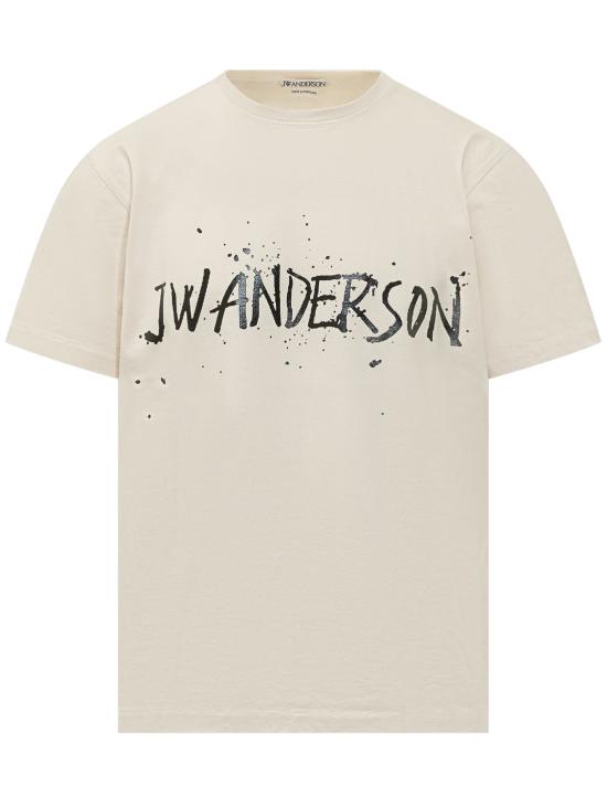 26SS JW앤더슨 반팔 티셔츠 JT0307PG1936 241 ECRU NAVY