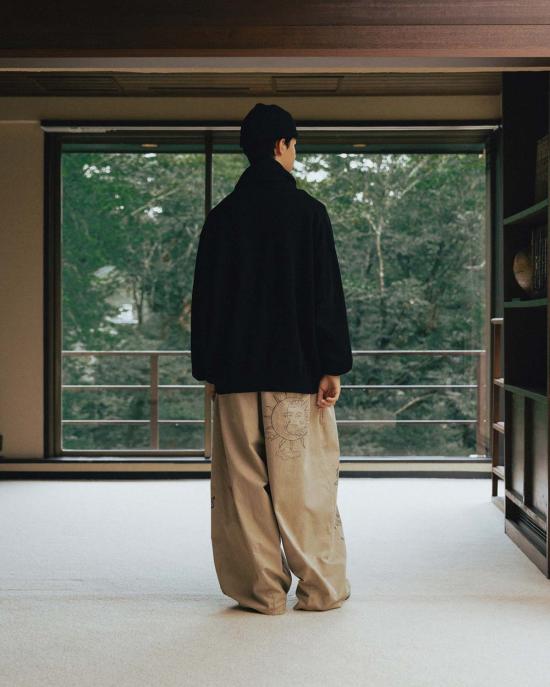  앵글런 치노 팬츠 앵글란 페인팅 벌룬  베이지 - ANGLAN