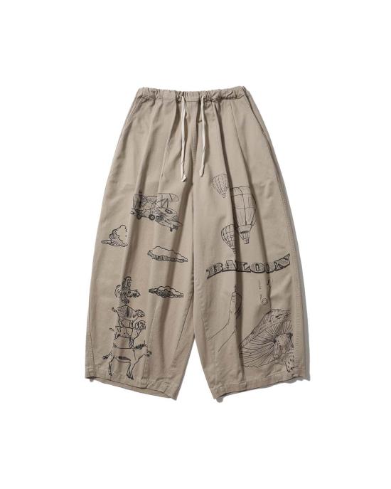  앵글런 치노 팬츠 앵글란 페인팅 벌룬  베이지