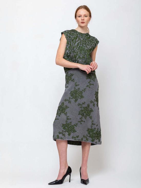  레이첼 코미 미디 스커트 브로카다 스커트