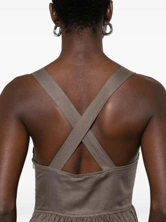  마토 롱 원피스 크로스백 린넨 드레스 머틀 - MATTEAU