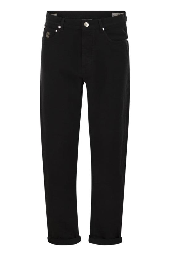 26SS 브루넬로 쿠치넬리 스트레이트 팬츠 M237PO1090 C101 BLACK