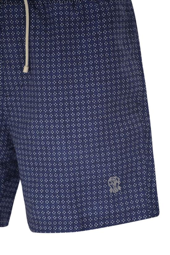 26SS 브루넬로 쿠치넬리 플라워 프린트 나일론 수영복 MR847043 CN887 BLUE - BRUNELLO CUCINELLI