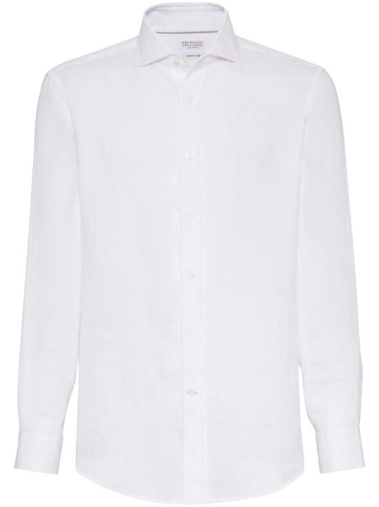 26SS 브루넬로 쿠치넬리 이지 핏 셔츠 MM6840627 C001 WHITE