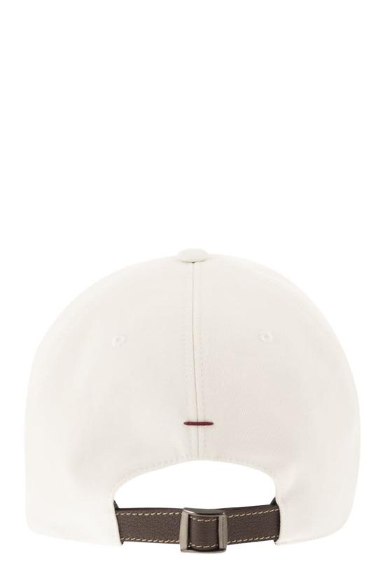 26SS 브루넬로 쿠치넬리 로고 자수 베이스볼 캡 M252D9850 CBN53 WHITE - BRUNELLO CUCINELLI