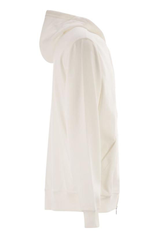 26SS 브루넬로 쿠치넬리 테크노 코튼 플리스 후드 집업 MW8639069G C7220 WHITE - BRUNELLO CUCINELLI