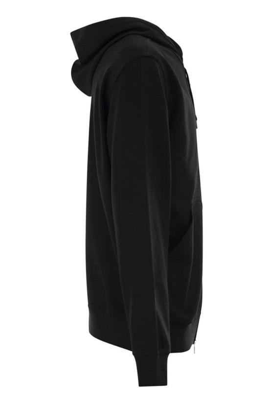 26SS 브루넬로 쿠치넬리 테크노 코튼 플리스 후드 집업 MW8639069G C101 BLACK - BRUNELLO CUCINELLI