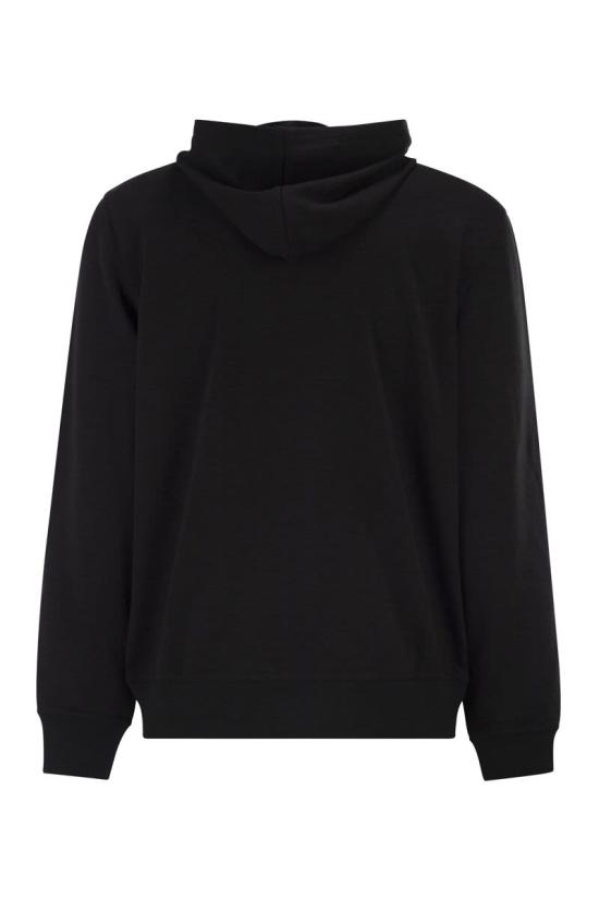 26SS 브루넬로 쿠치넬리 테크노 코튼 플리스 후드 집업 MW8639069G C101 BLACK - BRUNELLO CUCINELLI