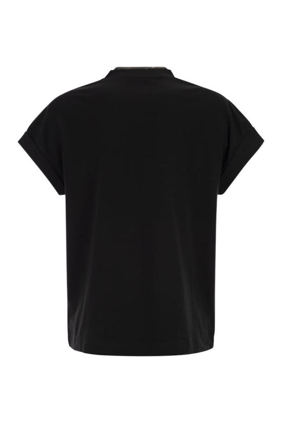  브루넬로 쿠치넬리 반팔 티셔츠 AB011490 C101 BLACK - BRUNELLO CUCINELLI