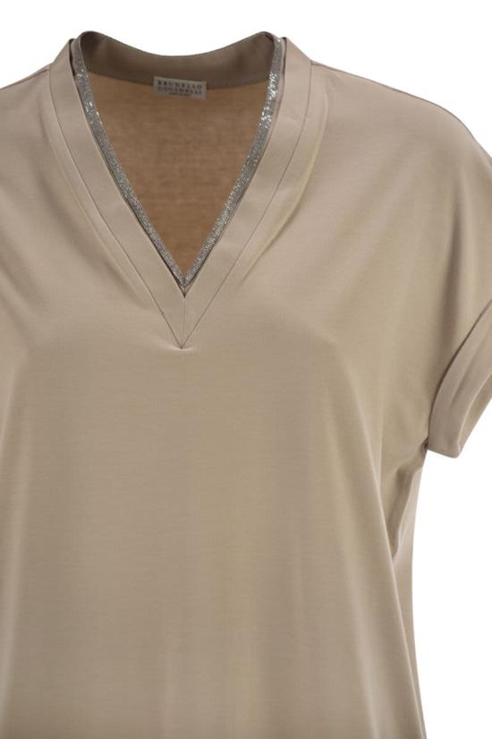 26SS 브루넬로 쿠치넬리 반팔 티셔츠 M0T18BD222 C8539 BEIGE - BRUNELLO CUCINELLI