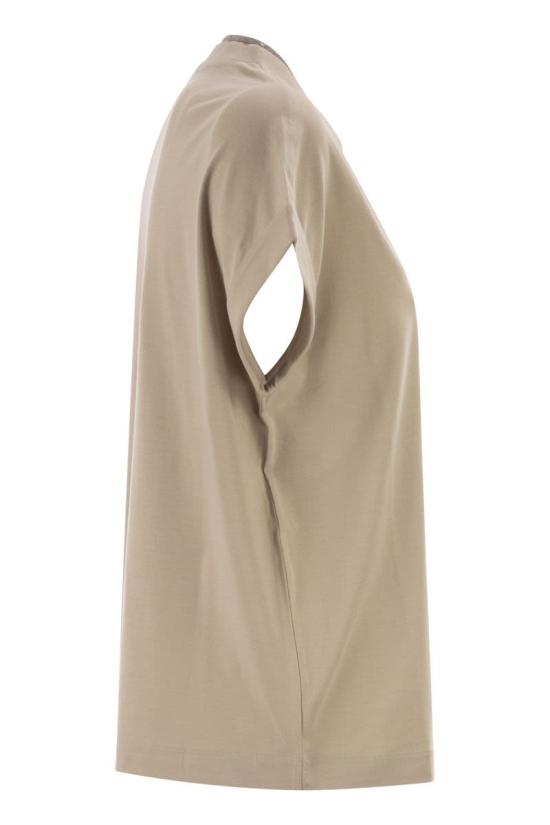 26SS 브루넬로 쿠치넬리 반팔 티셔츠 M0T18BD222 C8539 BEIGE - BRUNELLO CUCINELLI