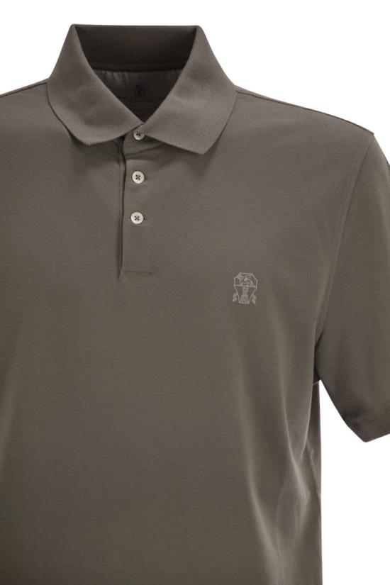 26SS 브루넬로 쿠치넬리 피케 폴로 셔츠 ME8548788 CNX37 KAKI GREEN - BRUNELLO CUCINELLI