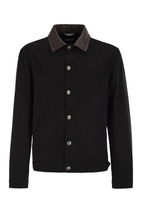 26SS 브루넬로 쿠치넬리 가먼트 다이 재킷 M277P6911 CNP22 BLACK