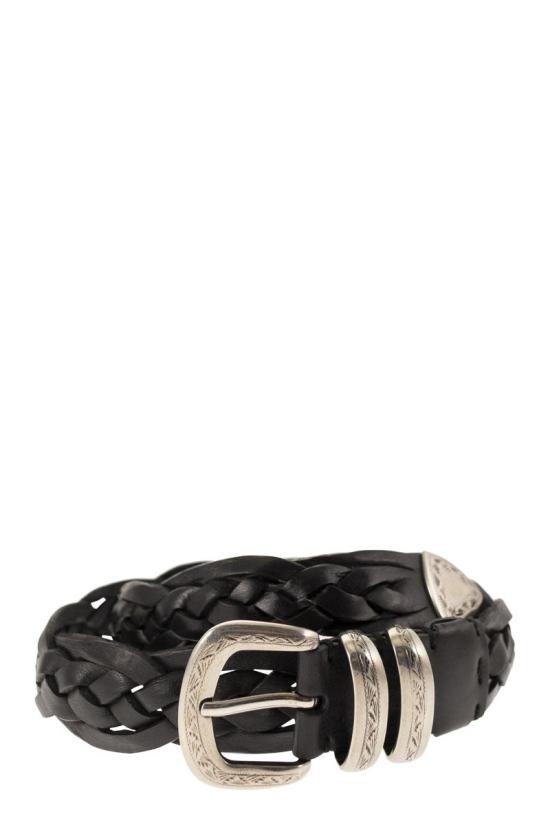 26SS 브루넬로 쿠치넬리 가죽 벨트 MAUTA348 C101 BLACK