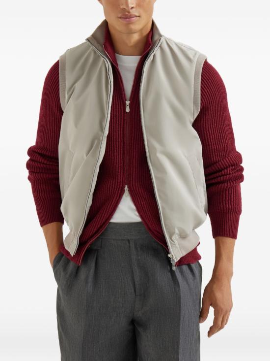 26SS 브루넬로 쿠치넬리 가공 나일론 웨이스트코트 MM4796584 CJM82 BEIGE - BRUNELLO CUCINELLI