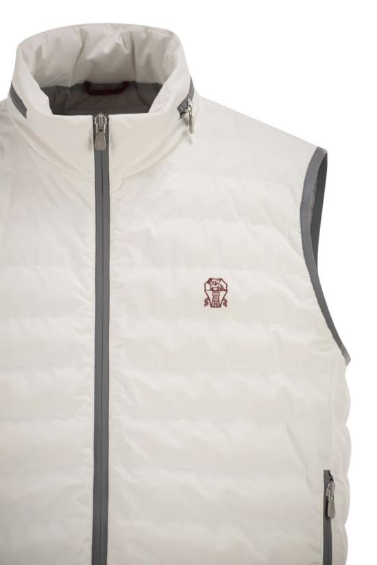 26SS 브루넬로 쿠치넬리 민소매 다운 재킷 MM49A7460G C1085 WHITE - BRUNELLO CUCINELLI