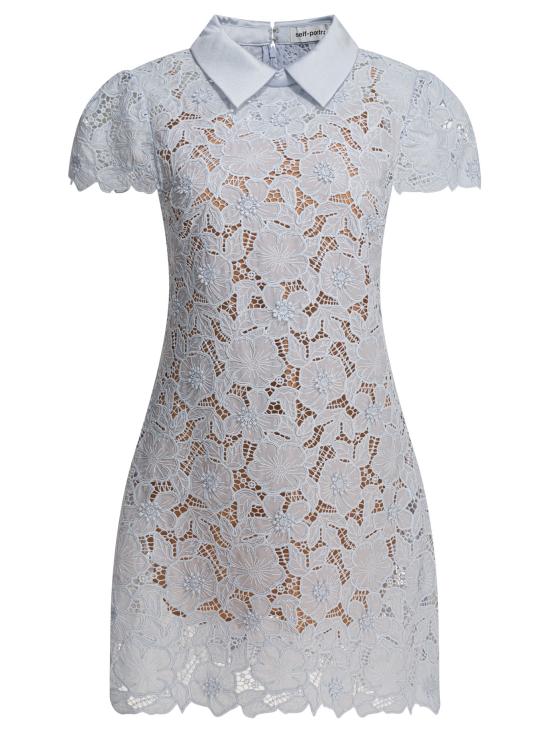 26SS 셀프 포트레이트 미디 원피스 RS26171SBLBLUE