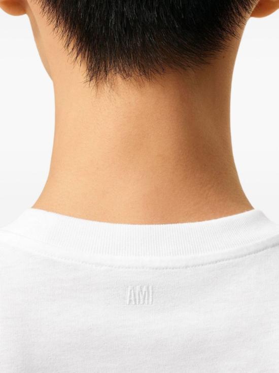 26SS 아미 반팔 티셔츠 HTS346 724 100 White - AMI