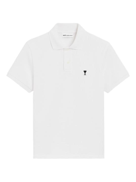 26SS 아미 스몰 하트 로고 폴로 티셔츠 HPL411 760 100 White