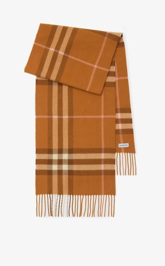 26SS 버버리 체크 캐시미어 스카프 8112644 Brown - BURBERRY