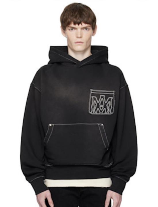25FW 아미리 후드 티셔츠 252886M202006 Black - AMIRI