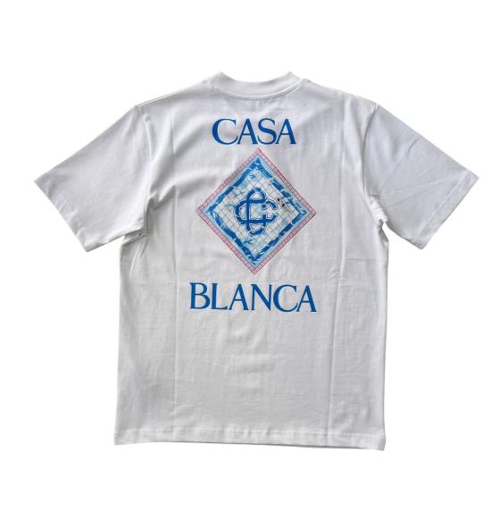 25SS 카사블랑카 반팔 티셔츠 CASA White - CASABLANCA