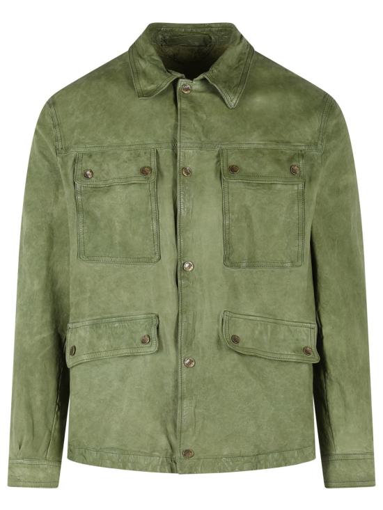 26SS 살바토레 산토로 가죽 자켓 50517 UMUSCHIO Green