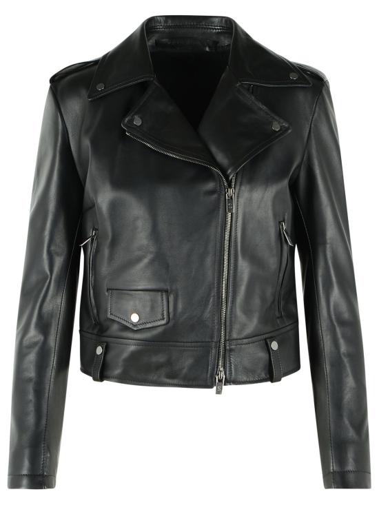 26SS 살바토레 산토로 가죽 자켓 50176 DBLACK Black