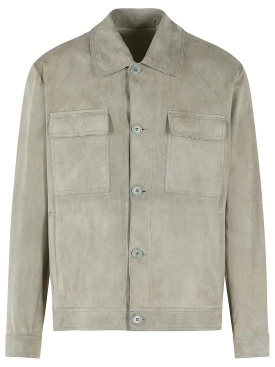 26SS 살바토레 산토로 가죽 자켓 50690 USMOKE Green