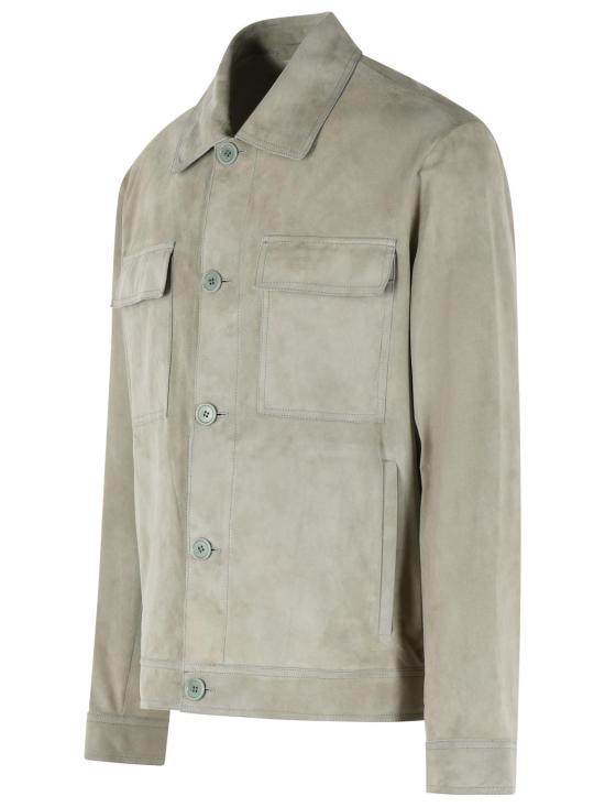 26SS 살바토레 산토로 가죽 자켓 50690 USMOKE Green - SALVATORE SANTORO