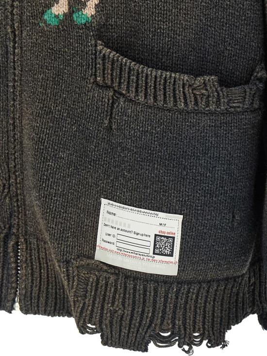 25FW 메종 미하라 야스히로 집업 니트 A15CD511BLACK DOM - MAISON MIHARA YASUHIRO