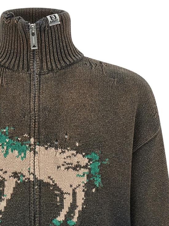 25FW 메종 미하라 야스히로 집업 니트 A15CD511BLACK DOM - MAISON MIHARA YASUHIRO