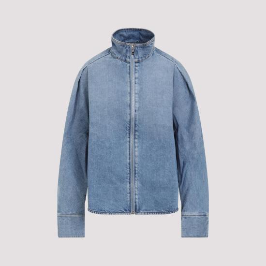 26SS 알라이아 데님 자켓 AA9C1005D015C A21 CLOUDY BLUE - ALAIA