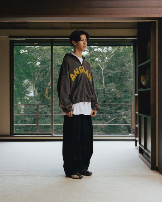  앵글런 치노 팬츠 딥턱 와이드 - ANGLAN