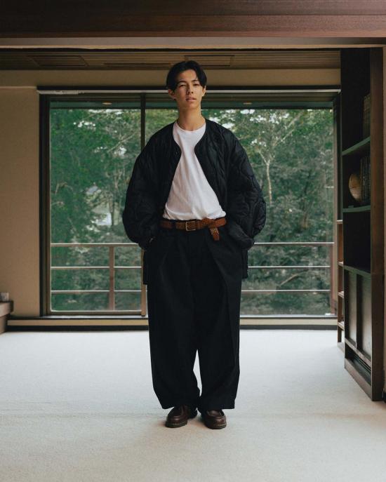  앵글런 치노 팬츠 딥턱 와이드 - ANGLAN