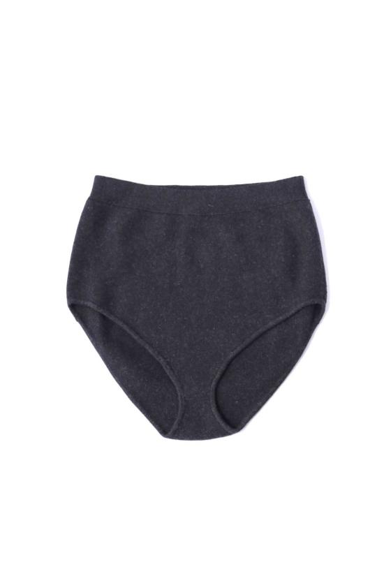  로렌 마누지안 팬티 리브 브리프 블랙 멜란지