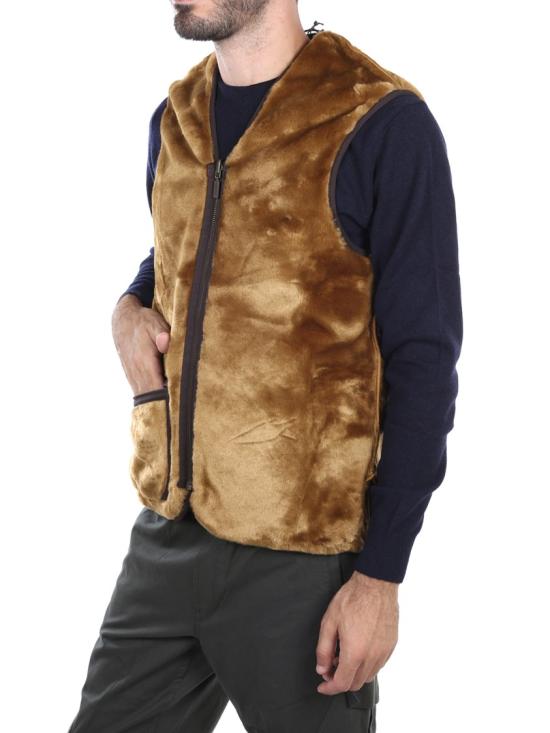 25FW 바버 웜 파일 웨이스트코트 집 인 라이너 MLI0004BR31 Brown - BARBOUR