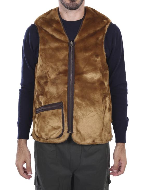 25FW 바버 웜 파일 웨이스트코트 집 인 라이너 MLI0004BR31 Brown - BARBOUR
